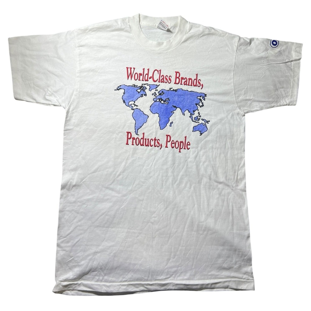 Vintage 90s Oral-B Fruit of the Loom Graphic Tee Made in USA Size L